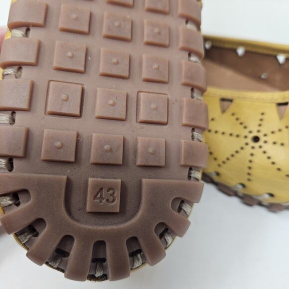 Spring Step Womens 12 43 Perforated Slip-On Shoes Fusaro Yellow S7 - Picture 6 of 8